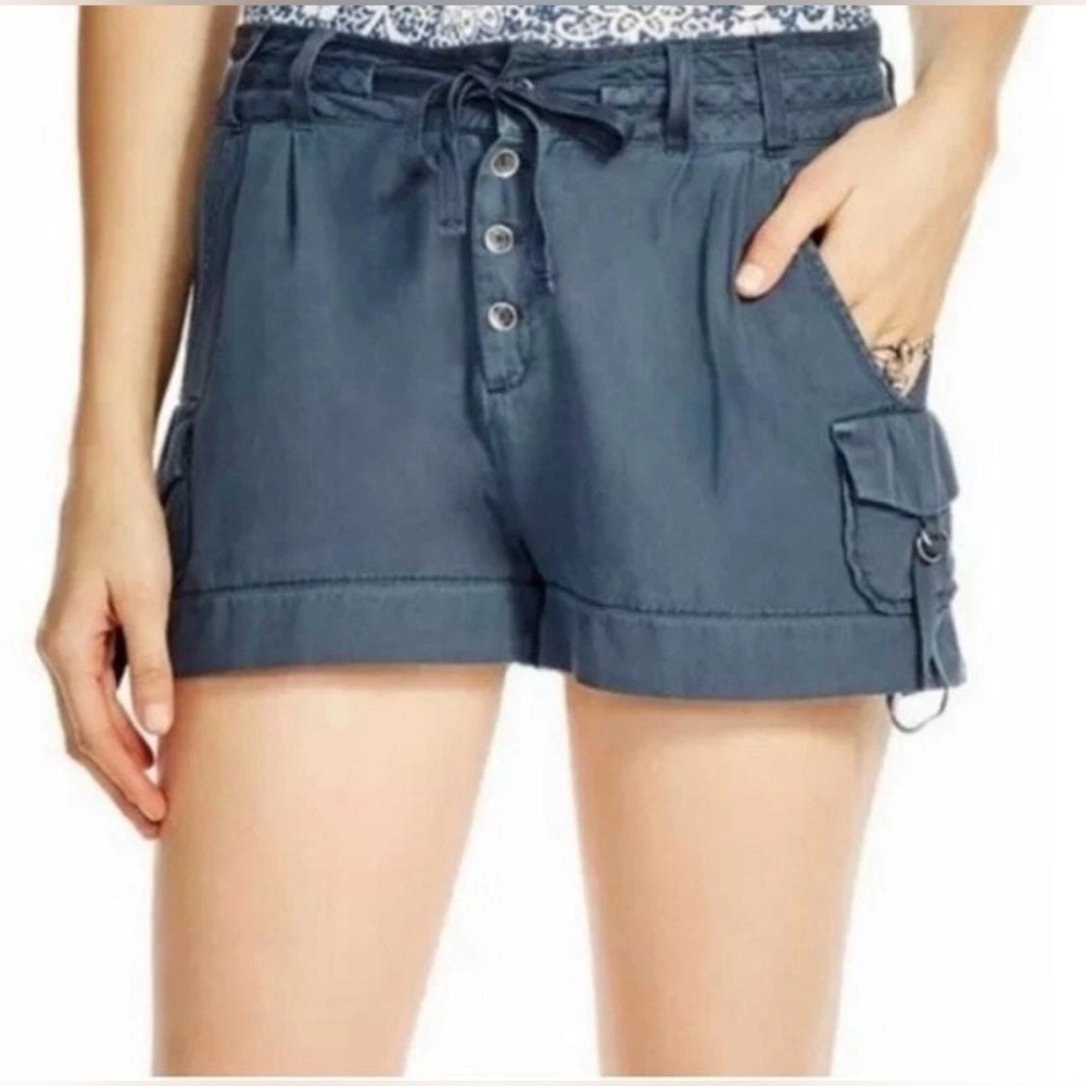 Free People Melvin High Rise Cargo Navy Shorts Size 6